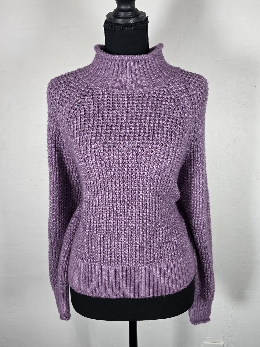 American Eagle Outfitters Lavender Cowl Neck Knit Sweater